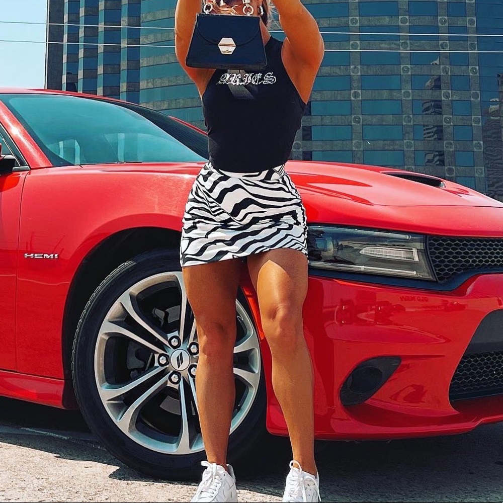 Zebra mini skirt